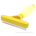 Silicone Handle Pet Deshedding Tool Dog Hair Remover